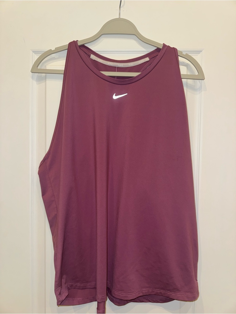 Nike Women's Maroon Athletic Tank with Reflective Swoosh